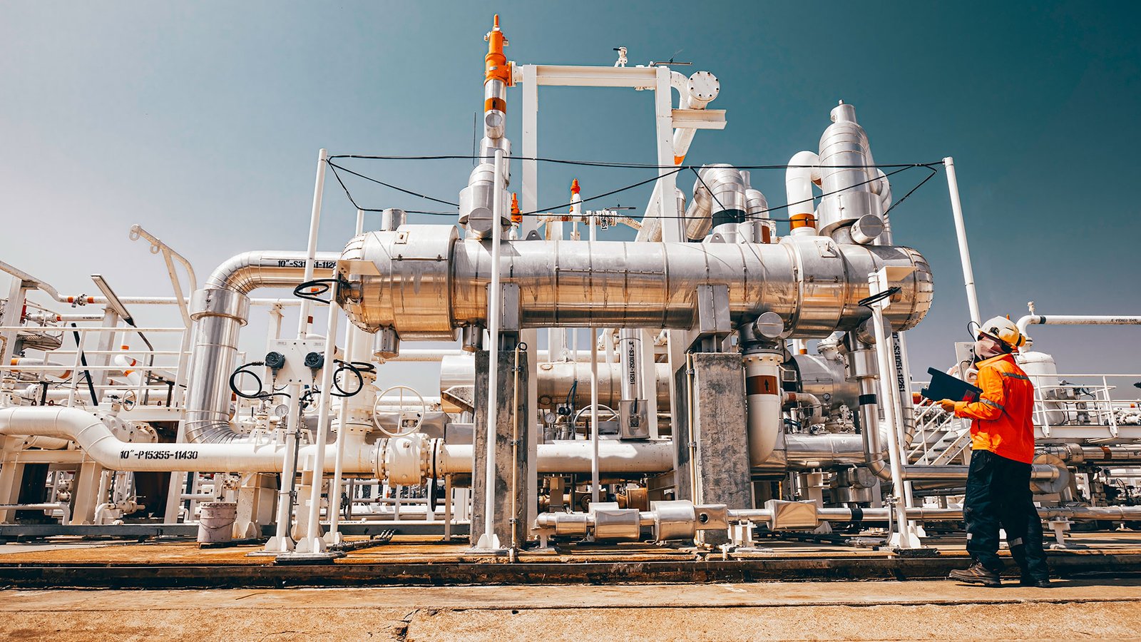 Oilfield equipment at a service yard